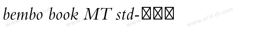 bembo book MT std字体转换